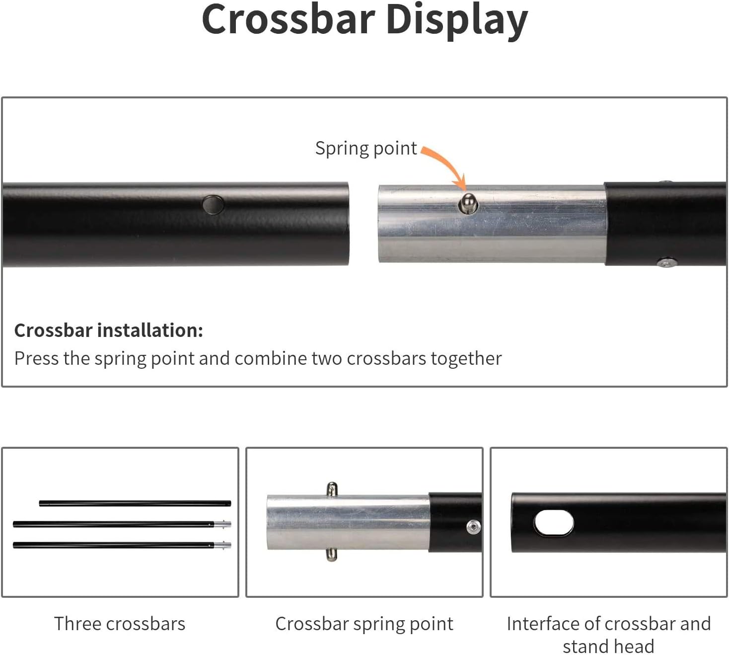 Backdrop Support Stand Kit 6.5 x 6.5ft (2 x 2M) Adjustable Photography Studio Background Stand for Photo Video Studio with Carrying Bag and Clips