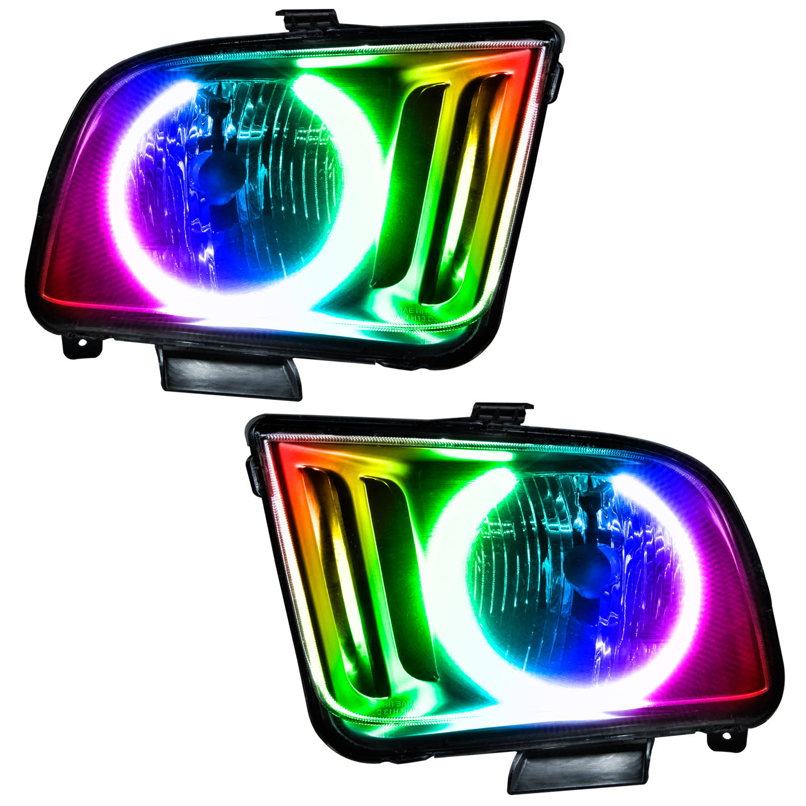 Ford Mustang Oracle Chrome LED ColorSHIFT Headlights
