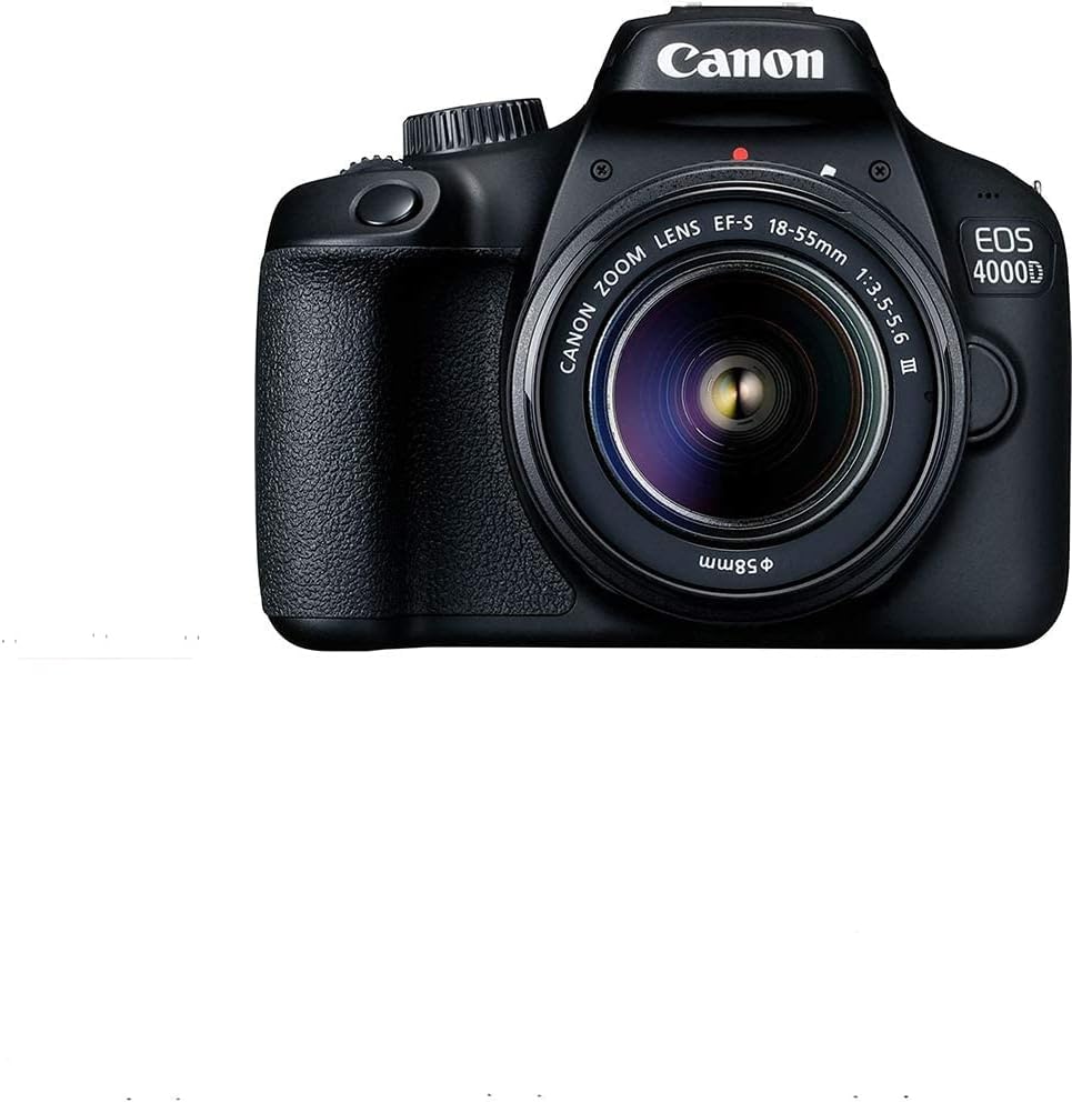EOS 4000D Digital Camera with EF-S 18-55MM F/3.5-5.6 III Lens + Basic Accessories Bundle (International Version)