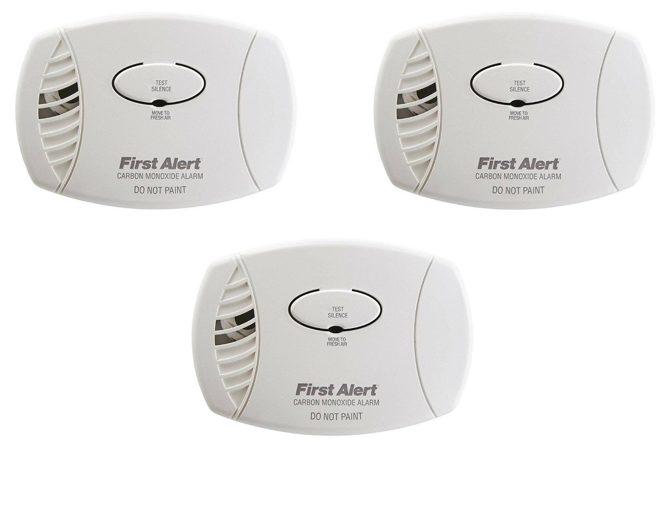 First Alert Co605 Carbon Monoxide Plug-In Alarm with Battery Backup (Pack of 3)