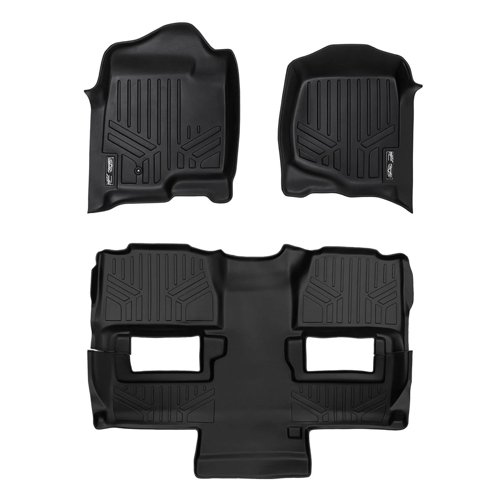 MAXLINER All Weather 1st 2nd u0026 3rd Row Floor Mats Set Black 2011-14 Tahoe/Yukon