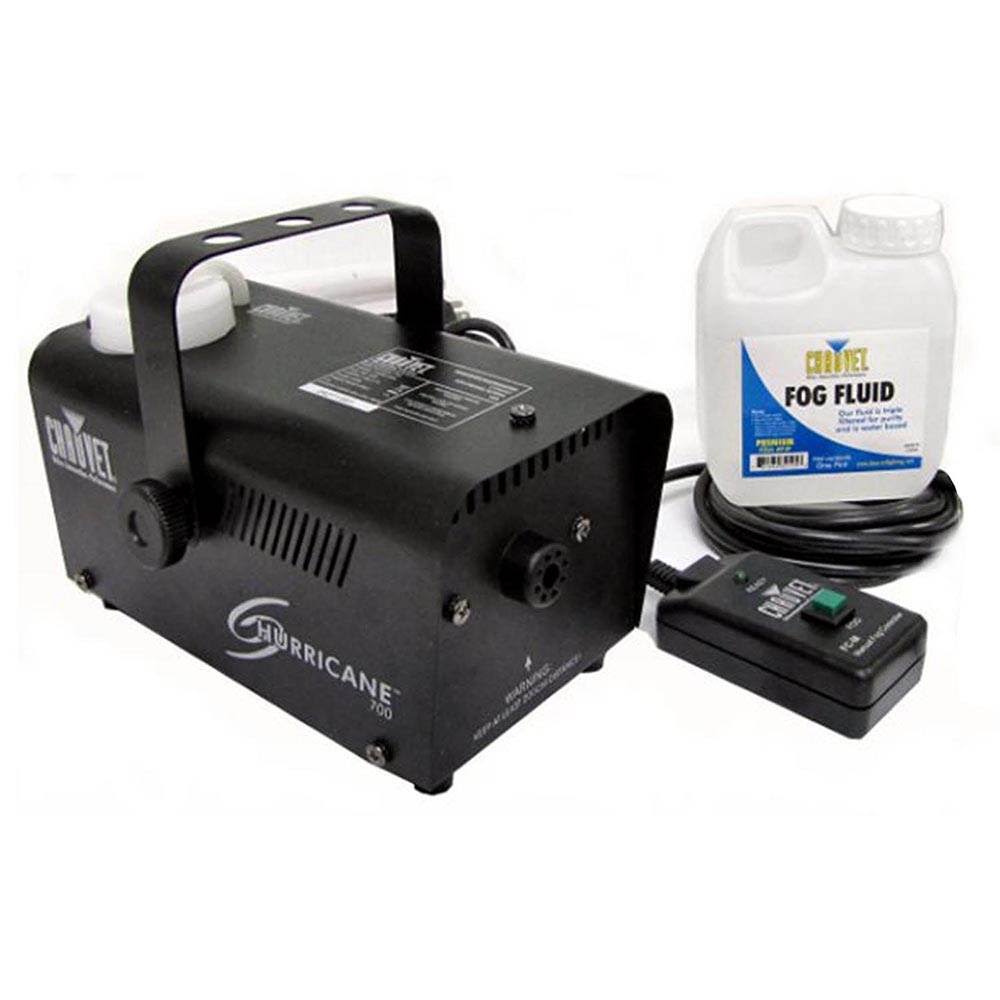 Chauvet DJ Hurricane Pro Fog Smoke Machine with Fog Fluid and Remote (2 Pack)