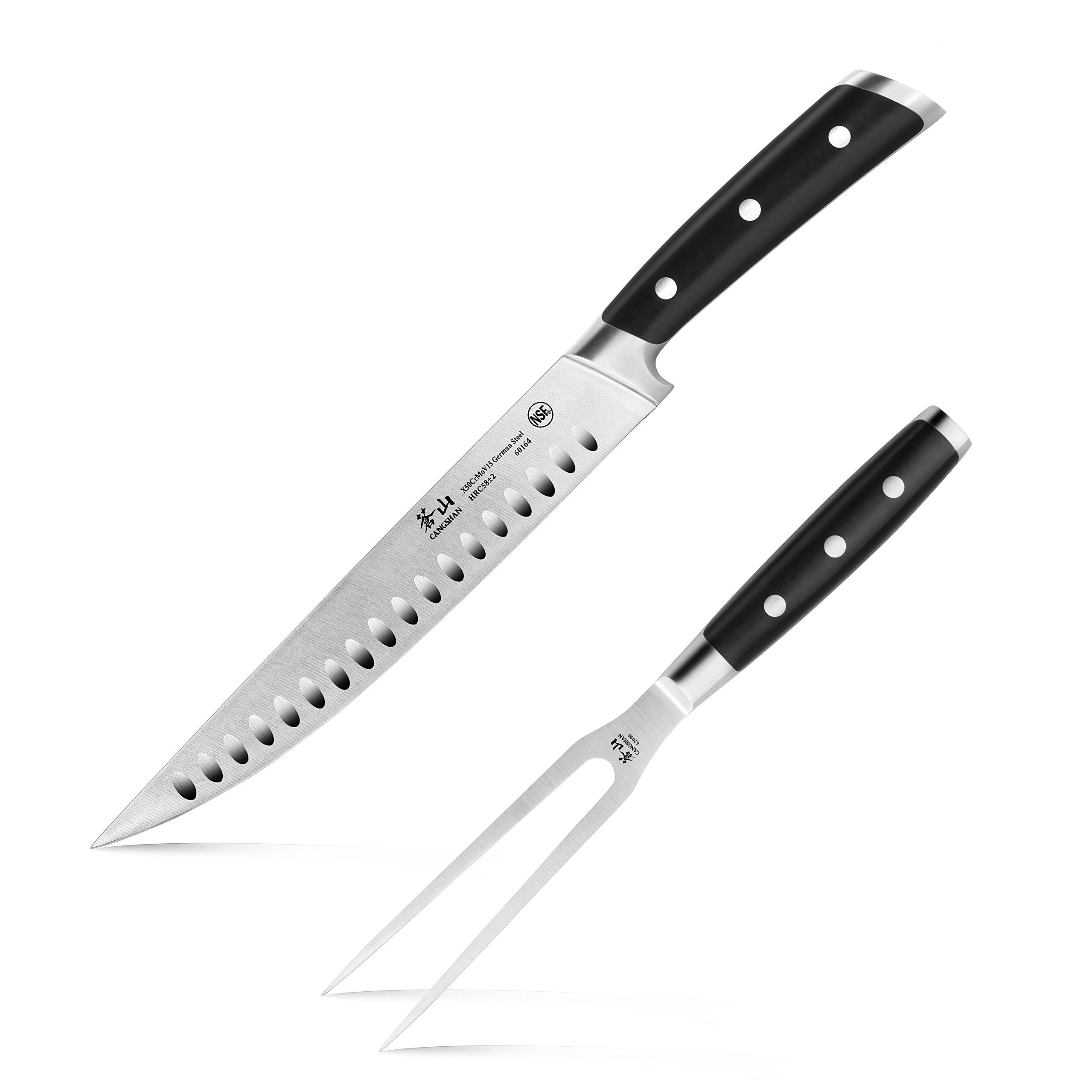 Cangshan S Series 2-Piece Carving Set Black