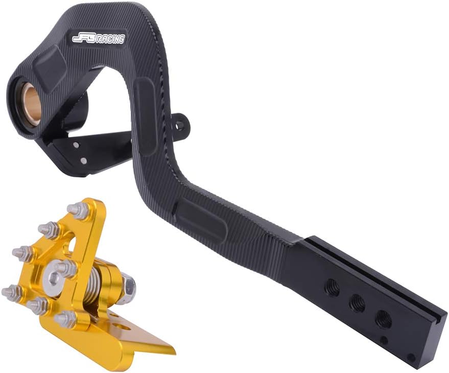 Motocycle Rear Brake Pedal Foot Lever+Folding Shift Lever Shifter+Foot Pegs Footpegs Compatible with DRZ 400 DRZ400 2000-2004 DRZ400E 2000-2007 DRZ400S 2000-2019 DRZ400SM 2005-2019 Gold Pack of 2