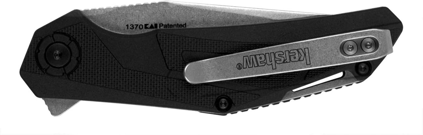 Kershaw Camshaft Folding Pocket Knife, 3-Inch Blade with SpeedSafe Assisted Opening, Liner Lock (1370), Black