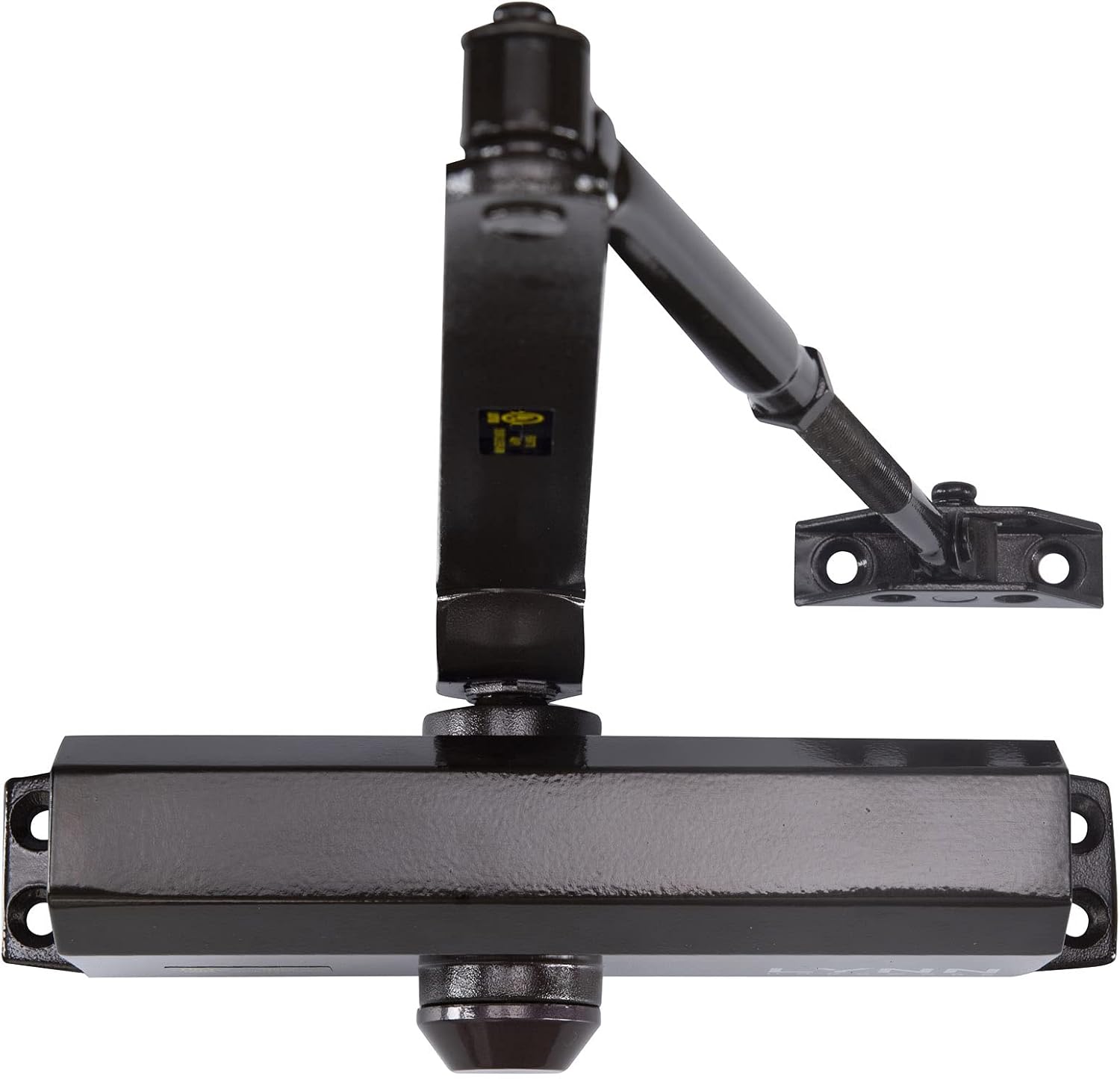 Medium Duty Designer Commercial Door Closer - LYNN Hardware DC6003 (US19 Matte Black) Surface Mounted, Cast Aluminum - UL 3 Hour Fire Rated, Size 3 for Residential and Light Commercial Doors