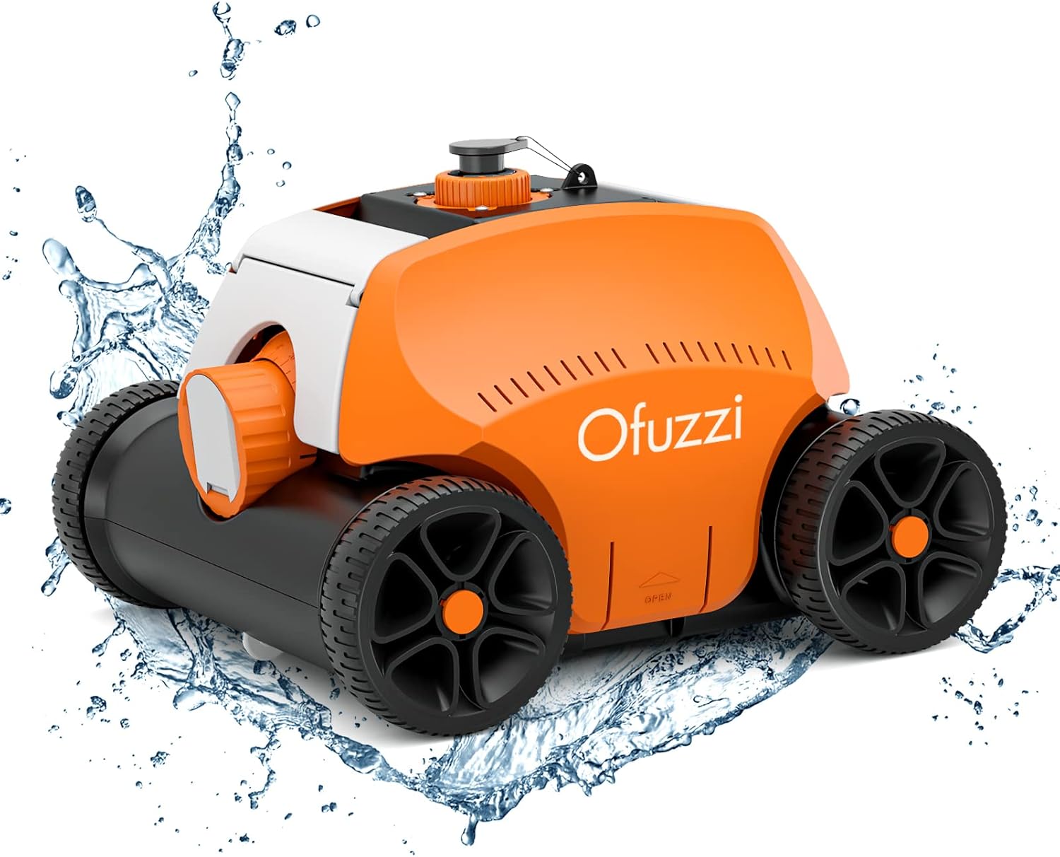 Ofuzzi Cordless Robotic Pool Cleaner, Max.120 Mins Runtime, Self-Parking, Automatic Pool Vacuum for All Above/Half Above Ground Pools Up to 1076ft&sup2; of Flat Bottom - HJ1103
