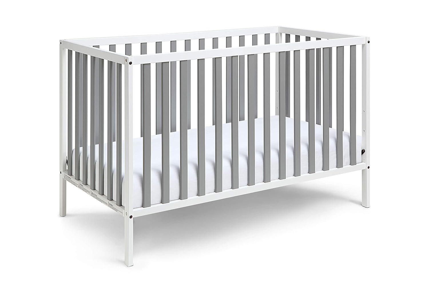 Baby Cache Deux Remi Island 3-in-1 Convertible Crib (Do Re Me) White & Gray