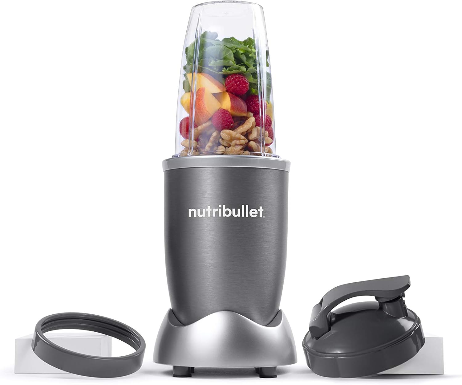 nutribullet Personal Blender for Shakes, Smoothies, Food Prep, and Frozen Blending, 24 Ounces, 600 Watt, Gray, (NBR-0601) Pack of 2