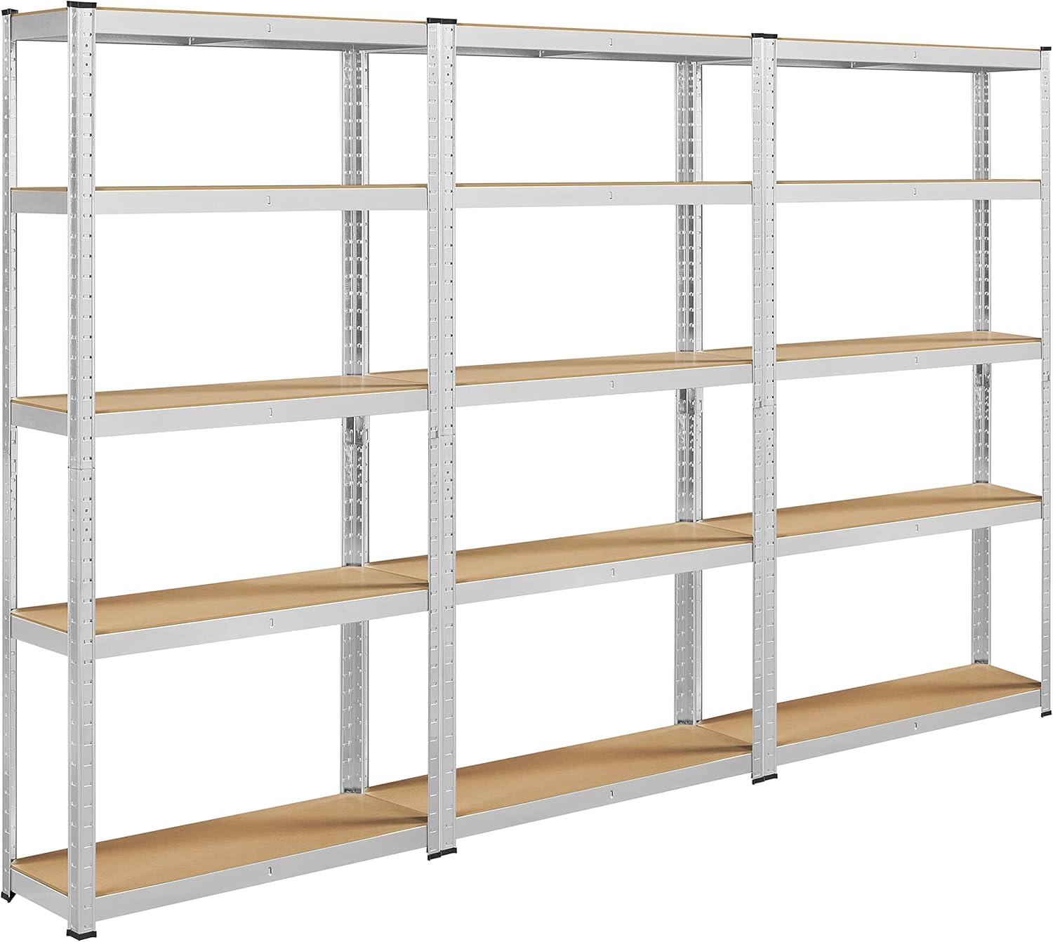 Yaheetech Heavy Duty 5 Tier Metal Storage Garage Shelves Adjustable Boltless Shelving Units,71in H, 3 Packs