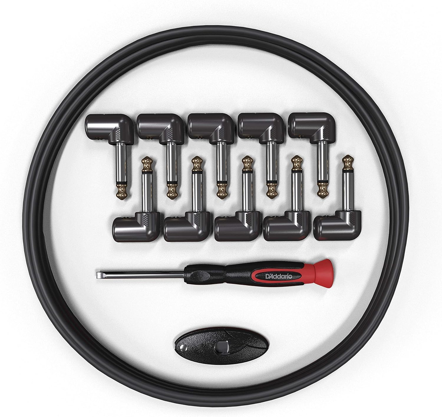 D'Addario DIY Solderless Pedalboard Kit, 10 feet, 10 plugs Pack of 2