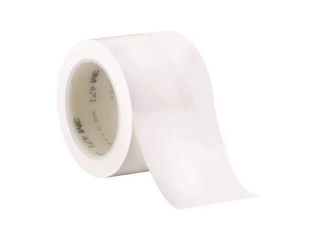 3M Vinyl Tape 471 White 3x22 x 36 Yard Roll (3 Pack)