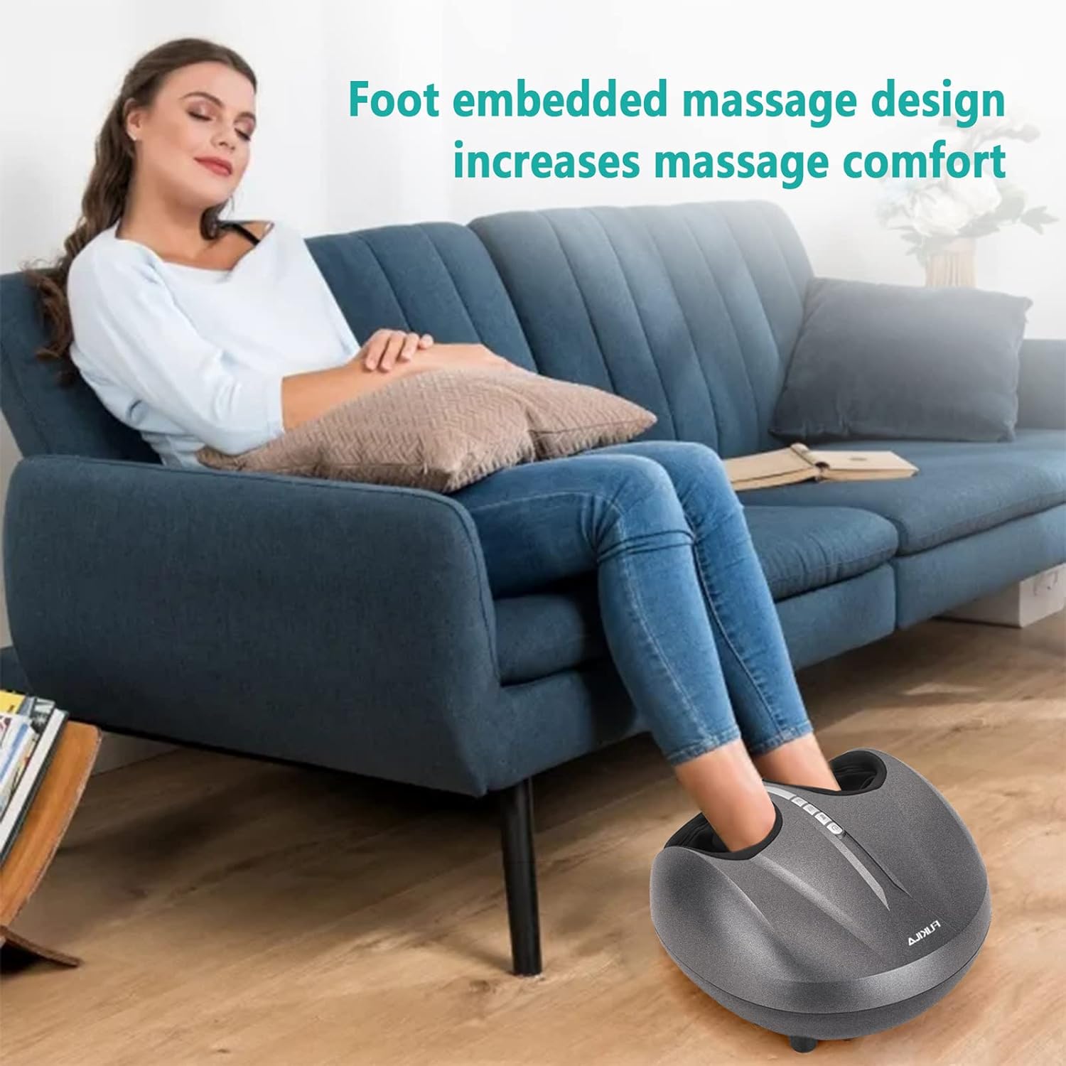 Foot Massager Machine with Soothing Heat and Air Compression,Shiatsu Foot Massage Deep Kneading Therapy, Adjustable Intensity Relax Settings,Feet Massager Relieve Muscle Pain 3 Modes, Remote Control