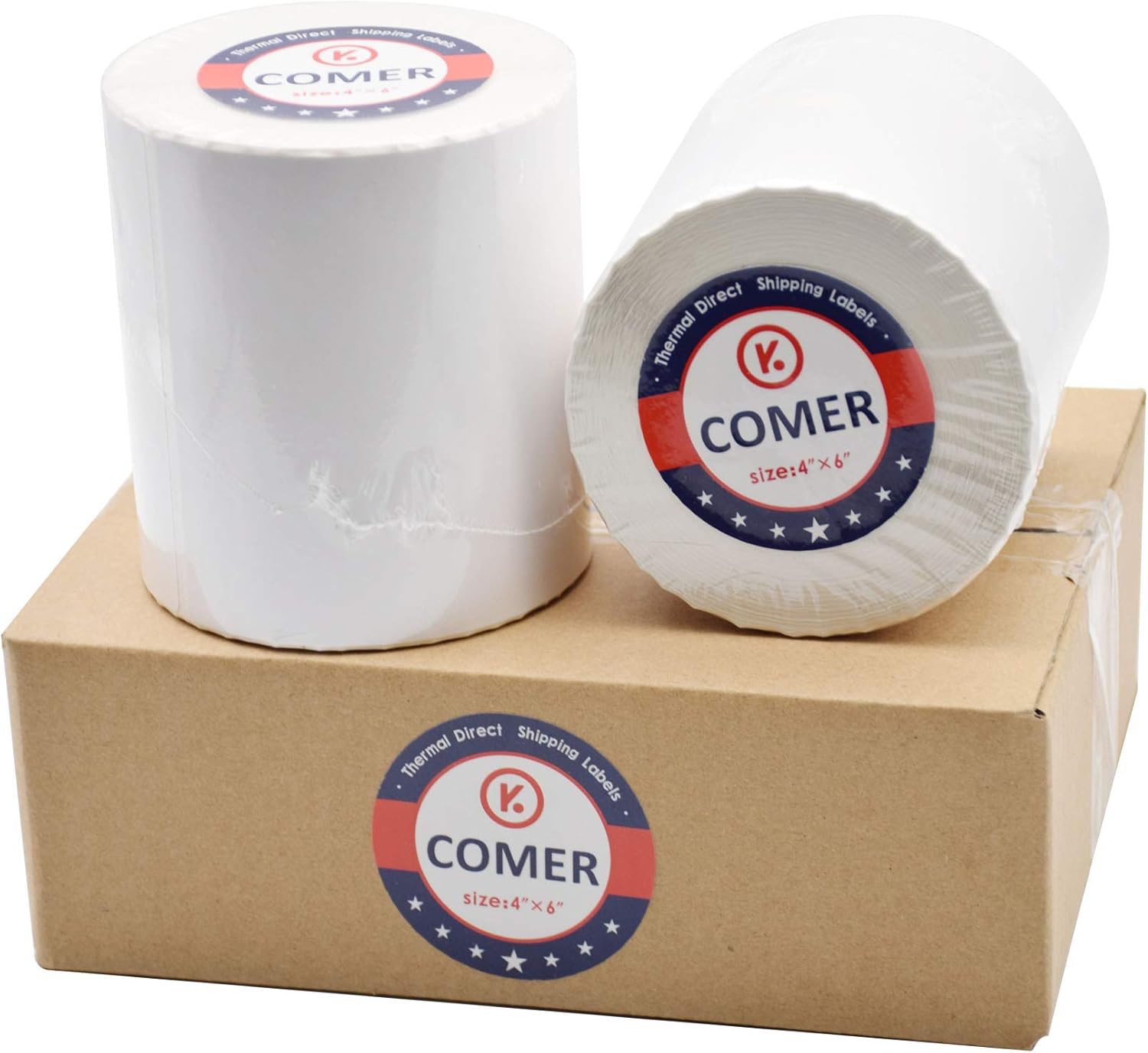 Comer Shipping Label Printer 4&times;6 -Commercial Direct Thermal Printer High Speed Barcode Label Maker Machine Compatible with Windows Mac Linux for Warehouse Ebay Amazon USPS FedEx DHL