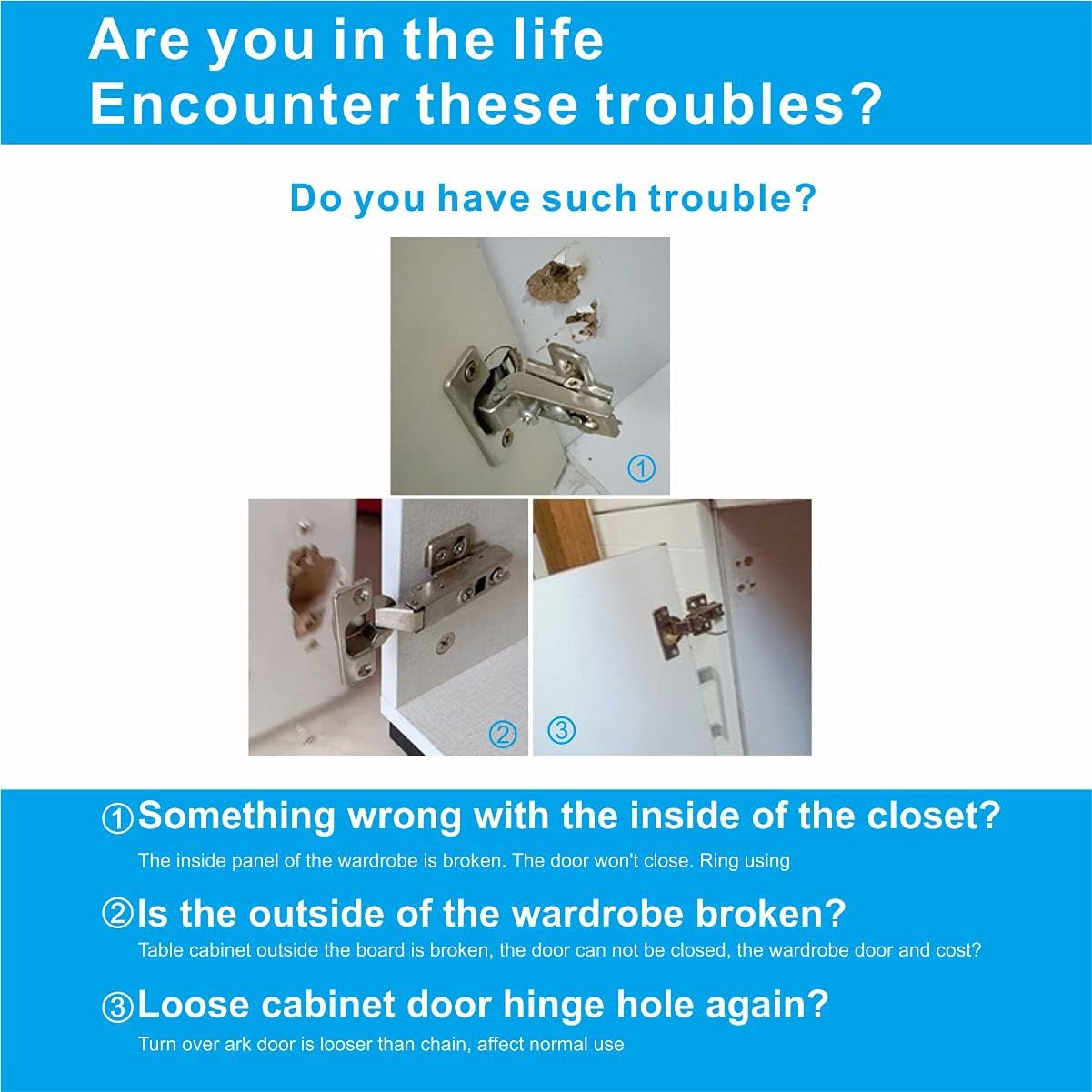 Cabinet Hinges Repair Kit,Hinges Repair Brackets,Hinges Repair Plate - Kitchen Cabinet Door Hinge Repair Kit Tool.(4 Pack)