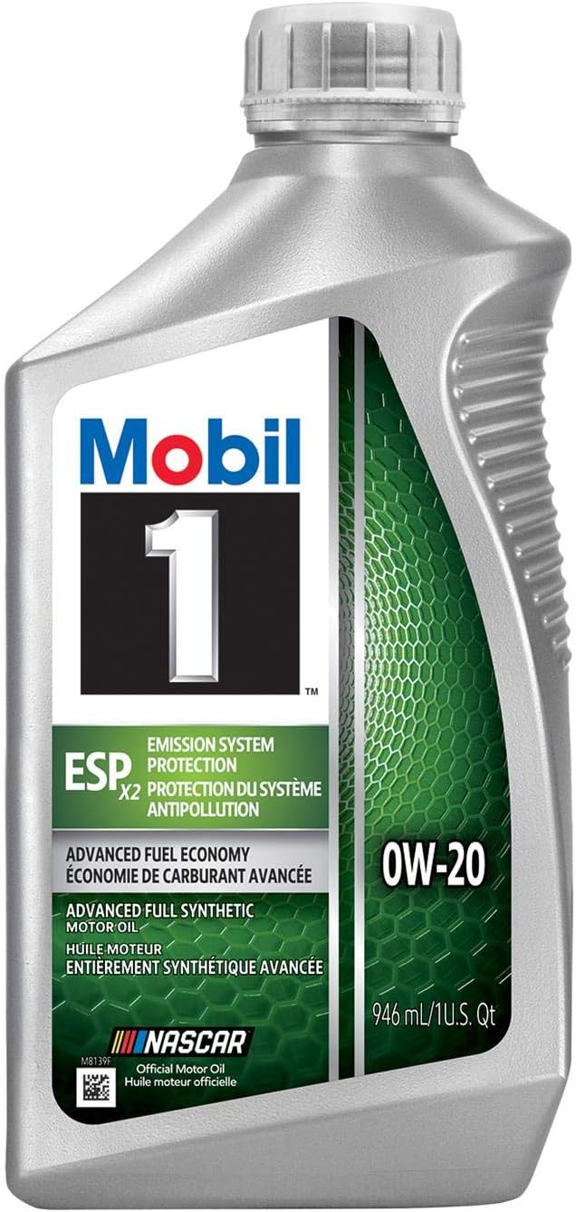 Mobil 1 ESP X2 Full Synthetic Motor Oil 0W-20, 1 Quart, Case of 6 Pack of 2
