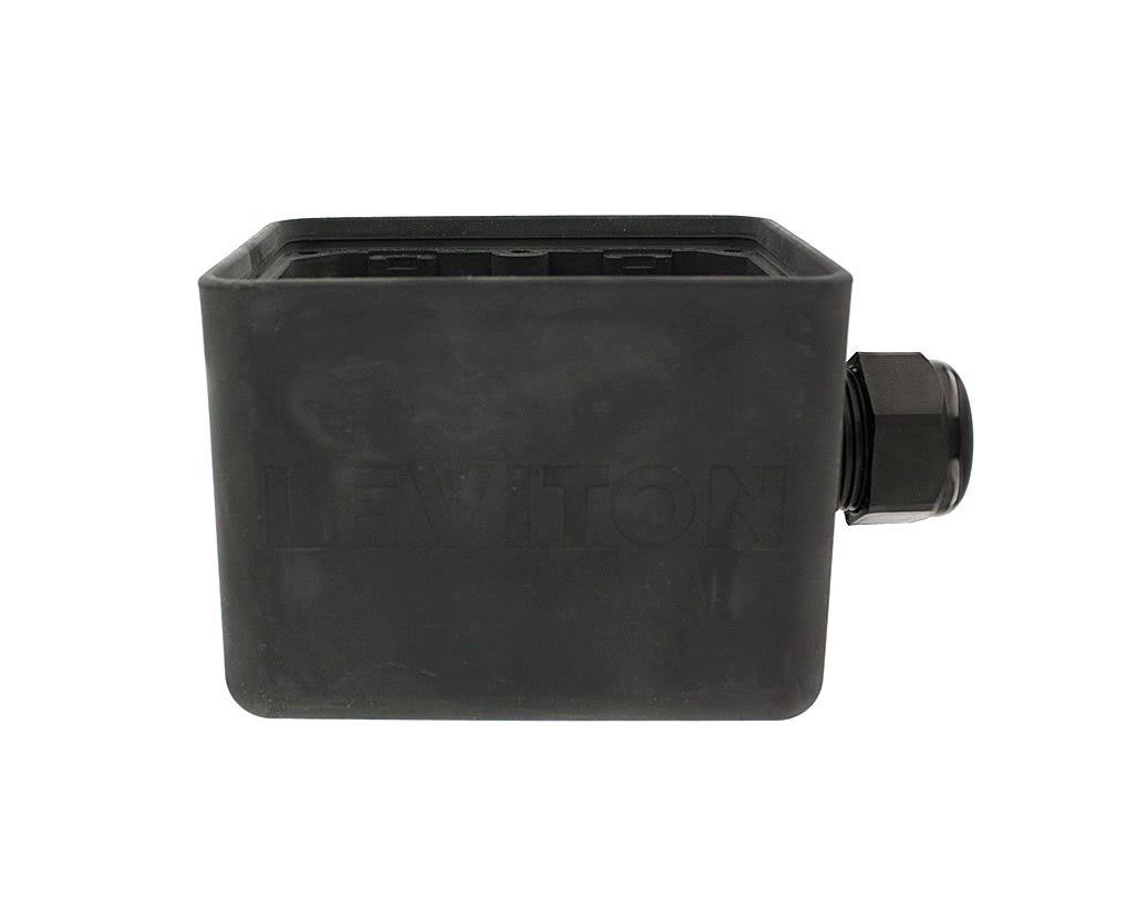 Leviton 3300-2E 2 Gang Angled Outlet Box Black