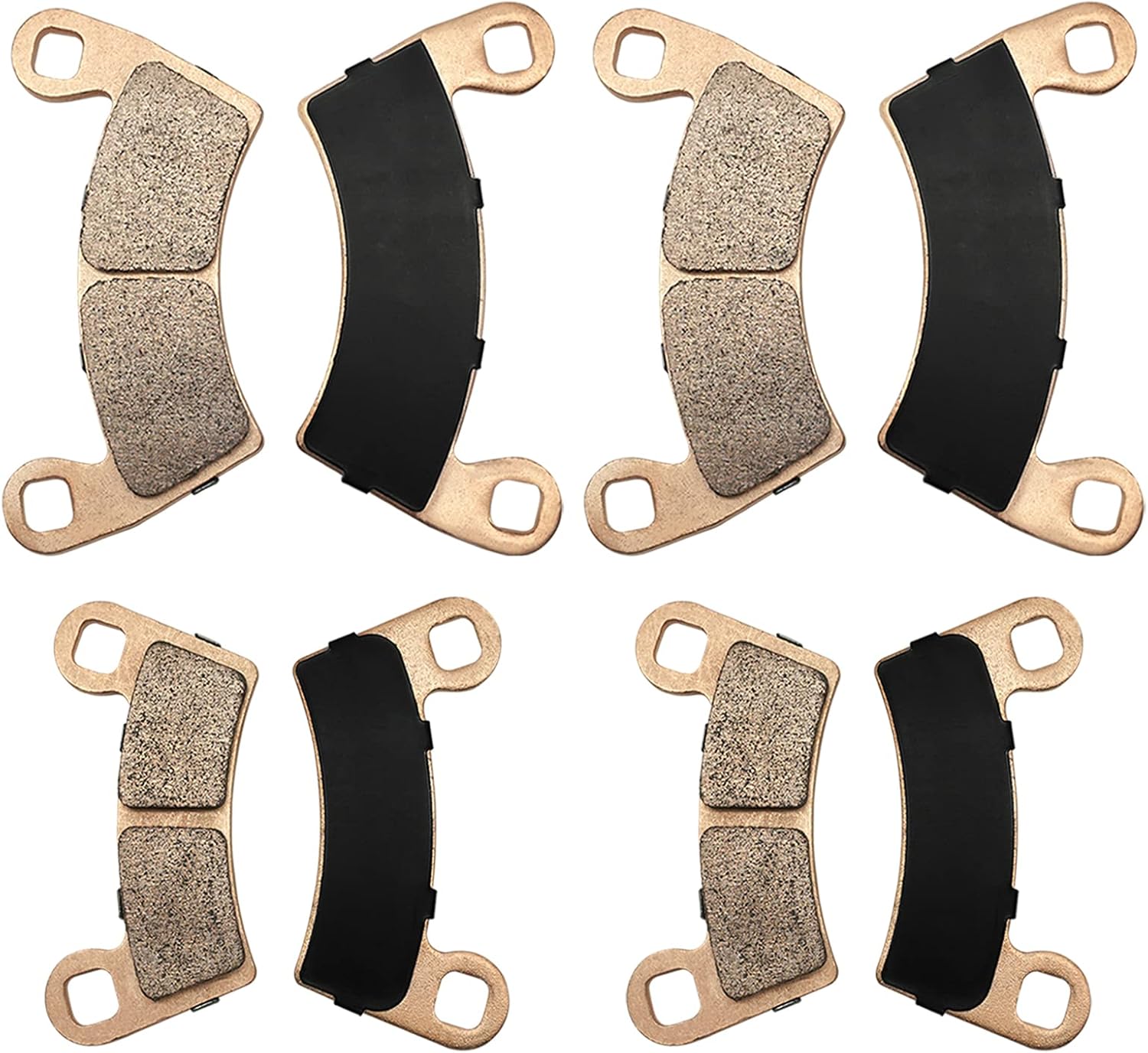 Front & Rear Brake Pads Sintered for Polaris General-1000 RZR-4-900 RZR-S4-1000 Ranger-1000 Pro-XD Ranger-Crew-570, OEM# 2203747 2208933 2205949 2203318 Pack of 2