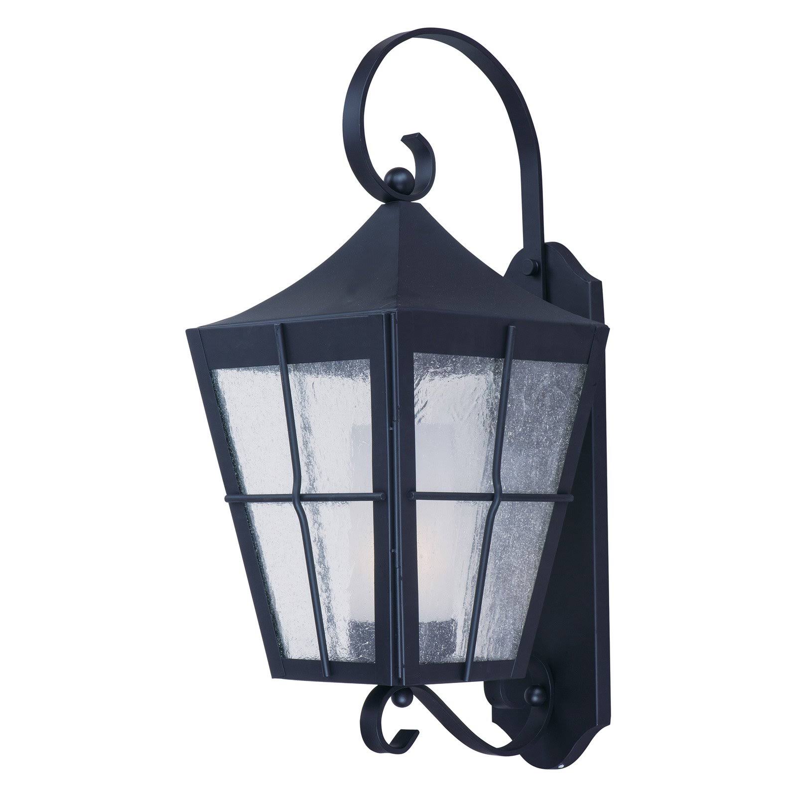 Maxim 85337CDFTBK Revere 1-Light Outdoor Wall Lantern, Black