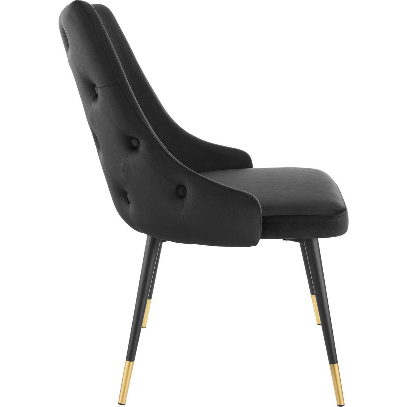 Modway Adorn Black Tufted Performance Velvet Dining Side Chair