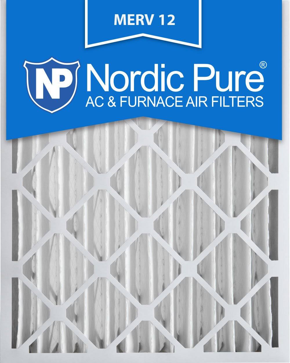 Nordic Pure 16x20x4 MERV 12 Pleated AC Furnace Air Filters 6 Pack