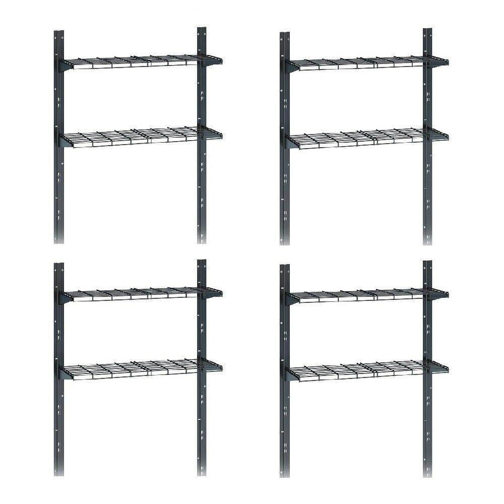 Suncast BMSA4S Outdoor Storage Shed Shelf Kit for Sierra u0026 Everett Shed (4 Pack)