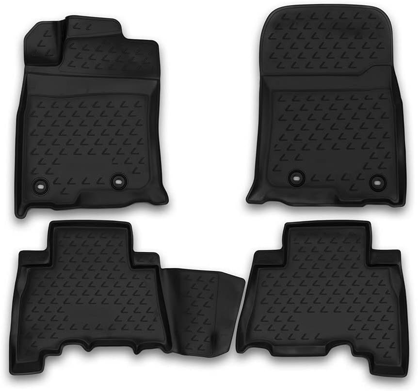 Fits 2013-2022 Toyota 4Runner / 2014-2022 Lexus GX460 Floor Mats Front & 2nd Row Seat Liner Set All Weather Full Set Liners (Black)