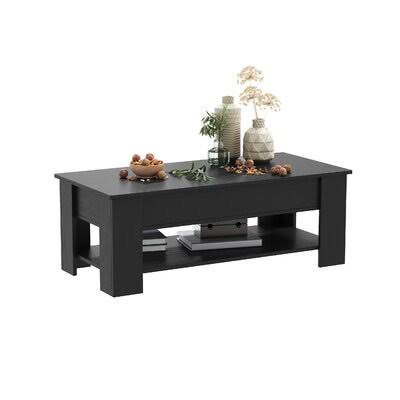 Kerstien Lift Top Solid Coffee Table with Storage Ebern Designs Color: Black