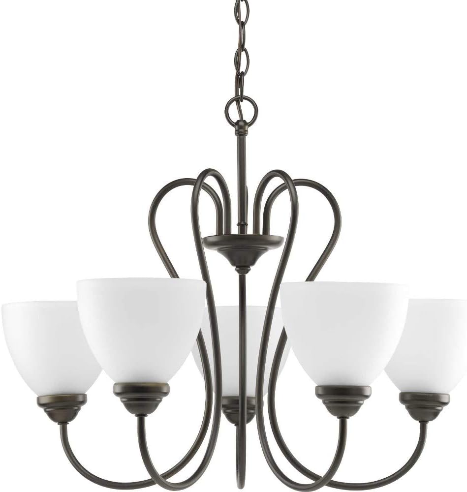 Progress Lighting P4666-20 Transitional 15 Chandelier from Trinity Collection in Pewter, Nickel, Silver Finish Lighting Accessory, Antique Bronze