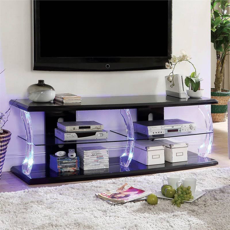 Furniture of America Jerry Contemporary 60-Inch TV Stand in Black