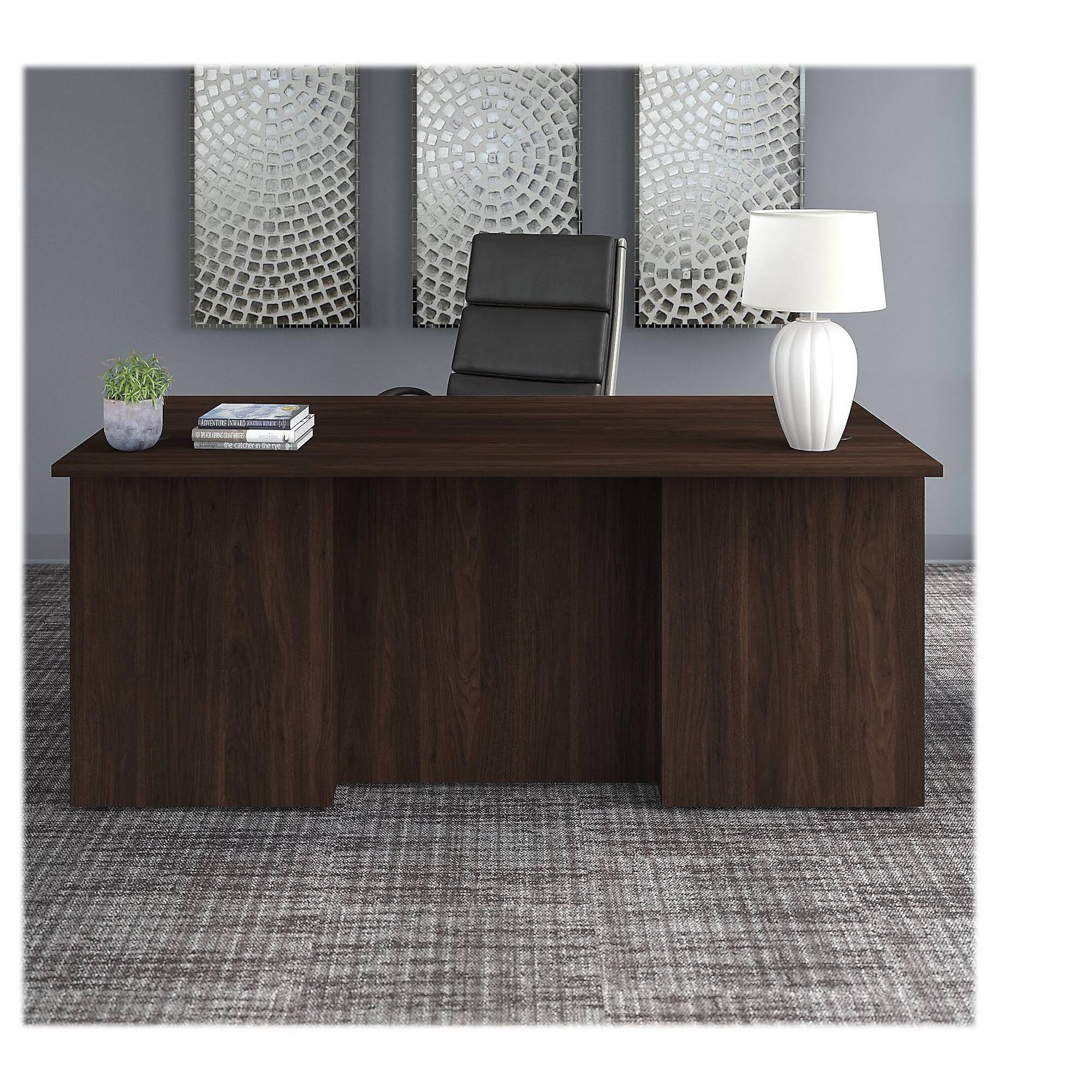 Bush Business Furniture Office 500 72x22W Executive Desk, Black Walnut,
