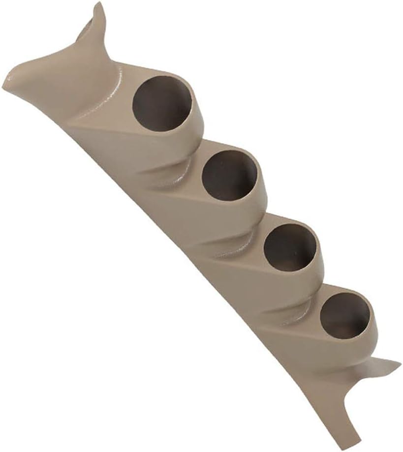 GlowShift Tan Quad Pillar Gauge Pod Compatible with Ford Super Duty F-250 F-350 Power Stroke 1999-2007 - Factory Color Matched - ABS Plastic - UV Protected - Mounts (4) 2-1/16