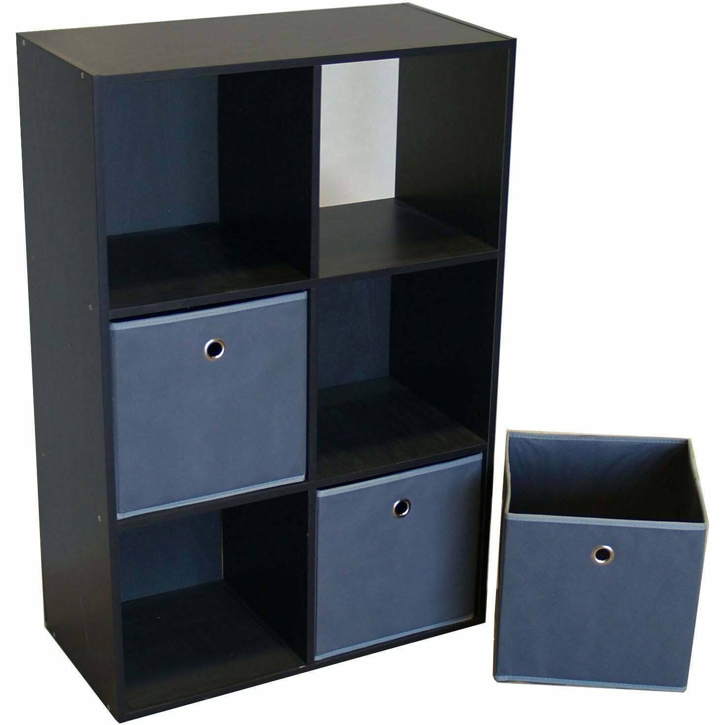 Proman Colonial 6-cell Storage Cube, Black