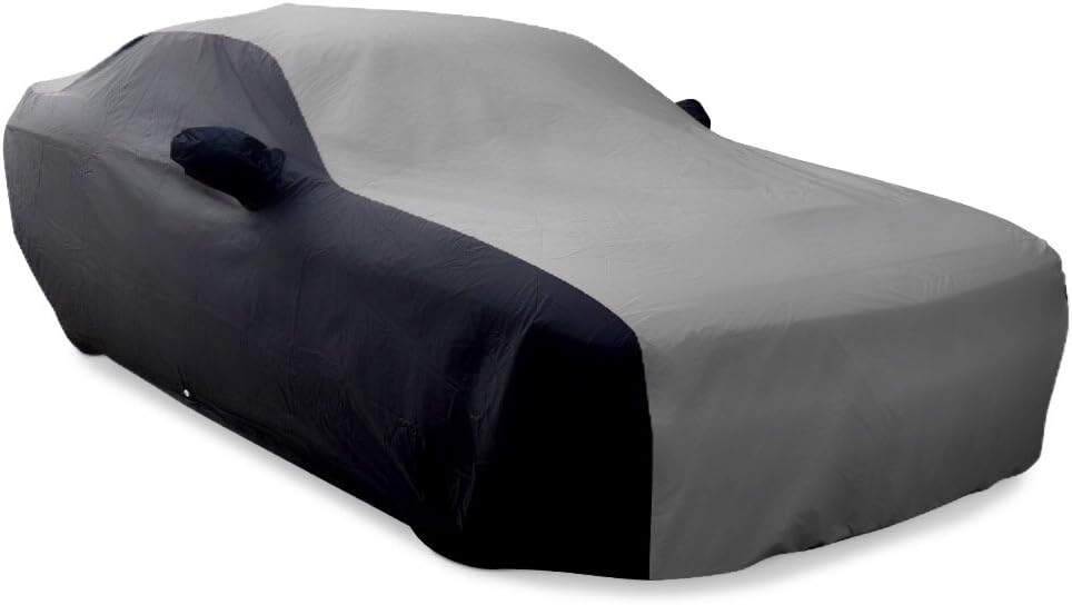 2008-2022 Dodge Challenger Ultraguard Plus Car Cover - Indoor/Outdoor Protection Water Resistant 300 Denier - Custom FIT (Gray/Black)