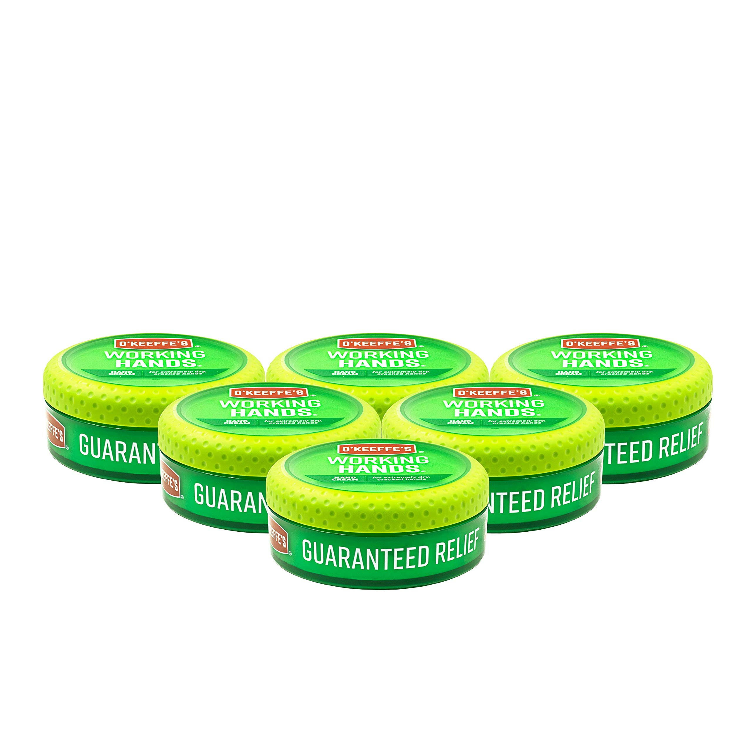 O&Keeffe&s Working Hands Hand Cream, 3.4 Ounce Jar, (Pack of 6)