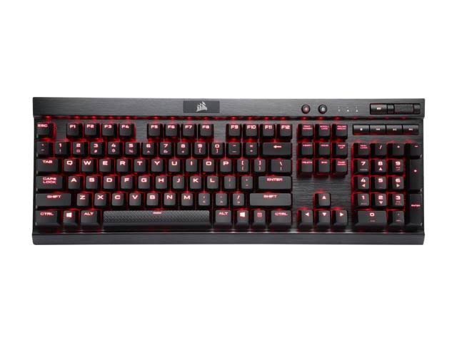 Corsair Gaming K70 Rapidfire Mechanical Keyboard, Backlit Red LED, CH