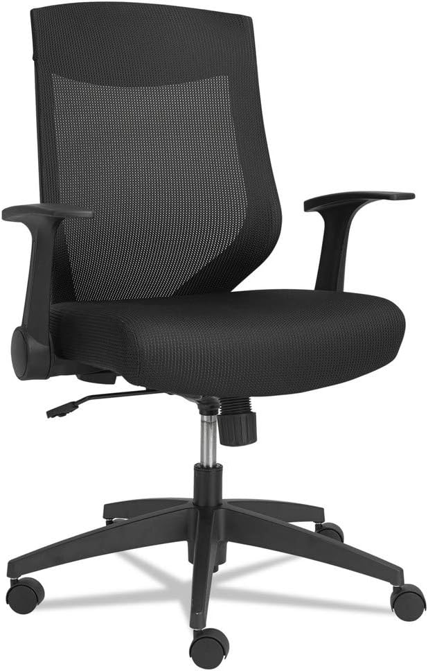 Alera ALEEBK4217 Alera Eb-K Series Synchro Mid-Back Mesh Chair, Black/black Frame