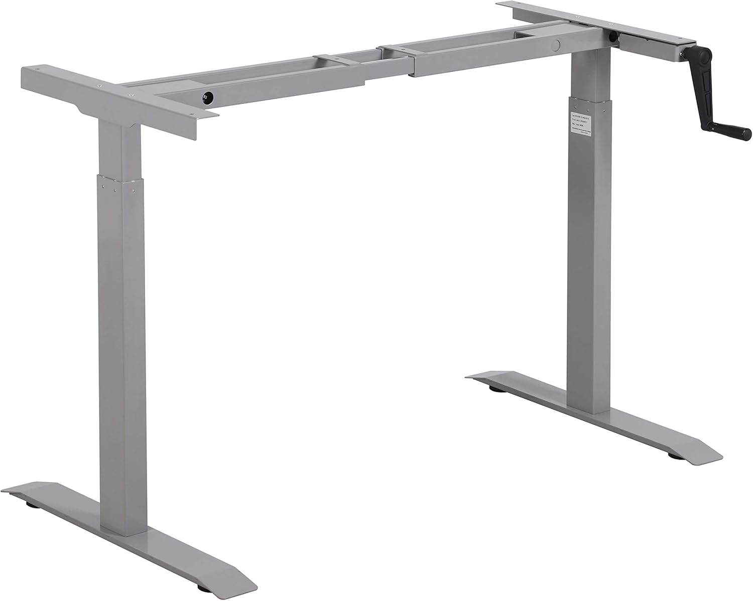 UNICOO – Premium Quality Crank Stand Up Desk Frame with Double Beam Heavy Duty Steel Construction, Adjustable Height Sit to Stand Up Desk Frame with Foldable Handle (Crank Frame - Black)