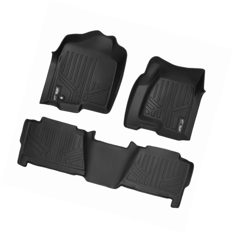 MAXLINER A0178/B0178 Smartliner 1st u0026 2nd Row Black Floor Liner Set