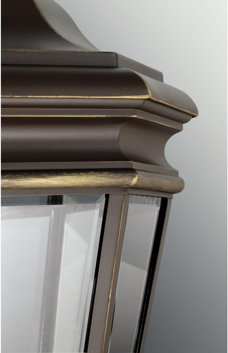 Progress Lighting P5672-108 Transitional One Wall Lantern from Prairie Collection in Bronze/Dark Finish Lighting Accessory, 10-Inch Width x 29-Inch Height