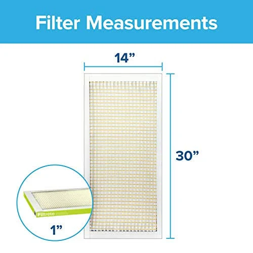 Filtrete 14x30x1, AC Furnace Air Filter, MPR 600, Clean Living Dust Reduction, 6-Pack