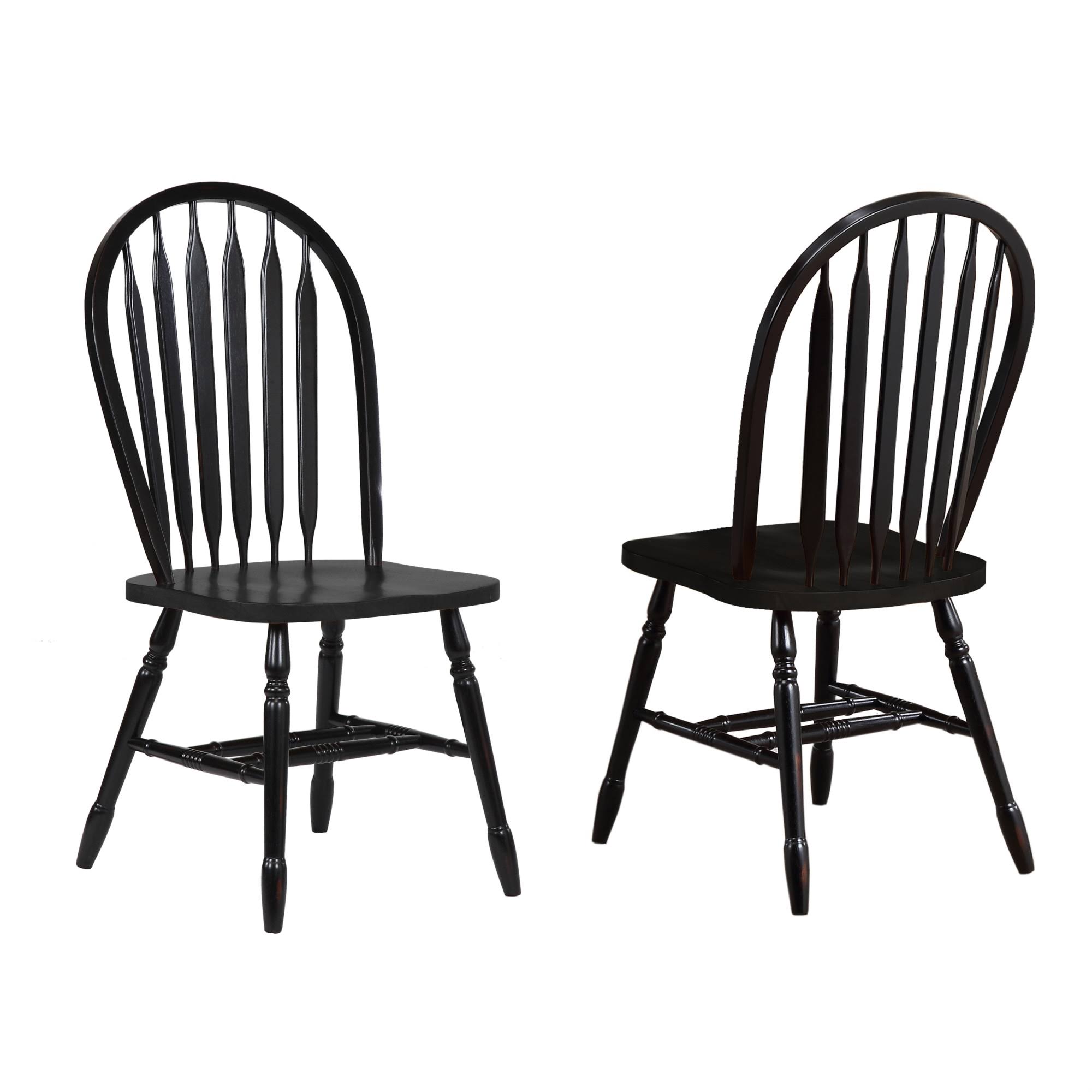 Sunset Trading Black Cherry Arrowback Set of 2 Dining Chair DLU-820-AB-2
