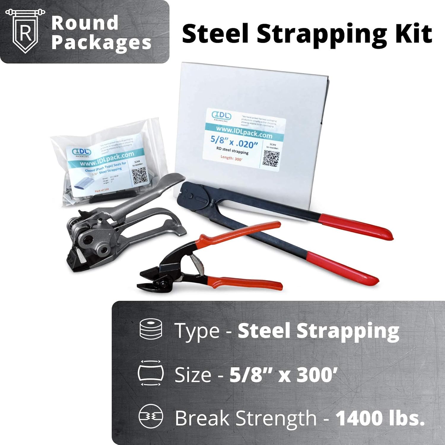 IDL Packaging Round Packages Strapping Kit for 5/8