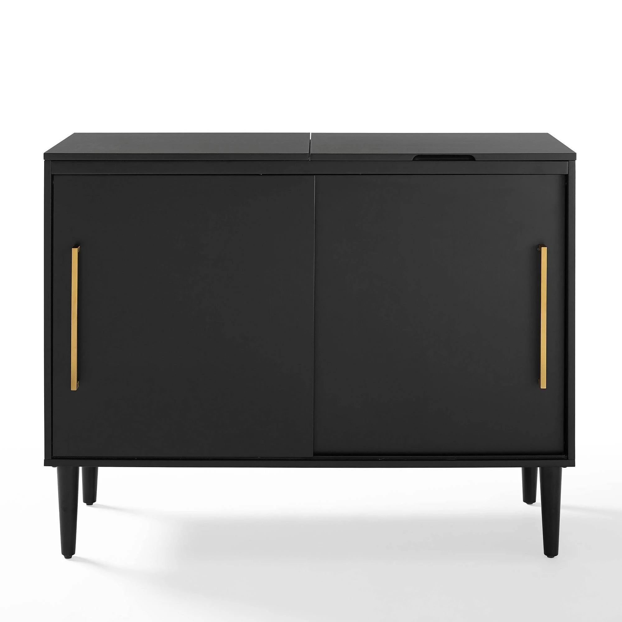 Everett Media Console Matte Black - Crosley