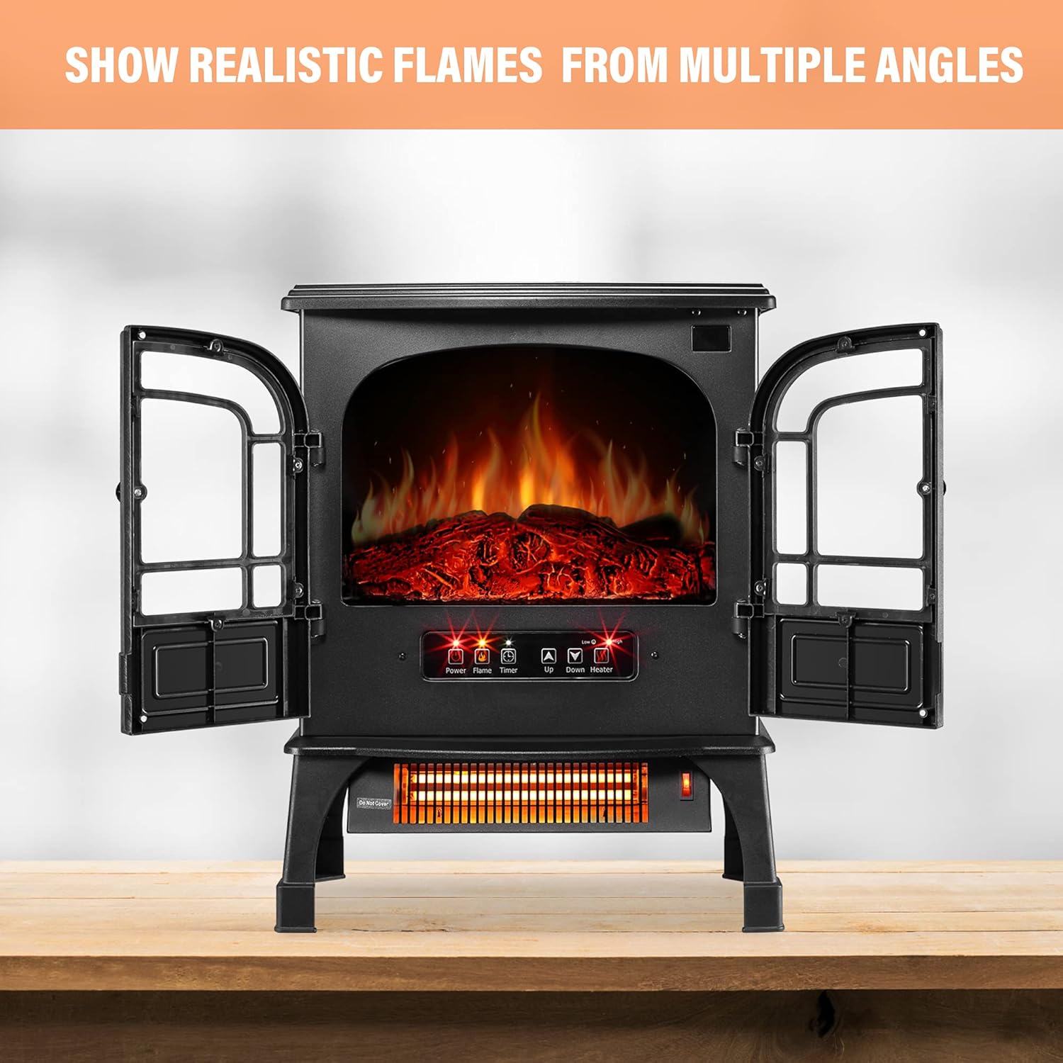 Saemoza 3D Electric Fireplace Stove, 26