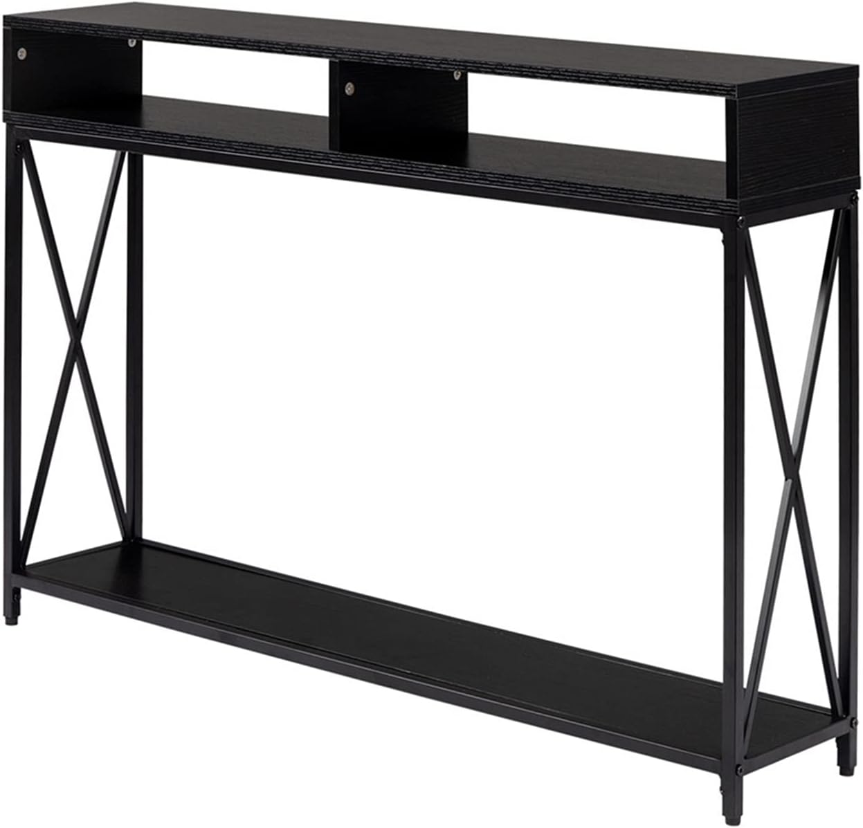 Savins gt1-zj Industrial Style Porch Table Side Cross, 3-Layer Black Oak Triamine Board [1082376cm]