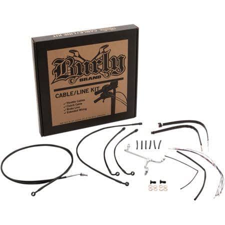 Burly Brand B30-1178 Handlebar Cable/Line Instal Kit - Black