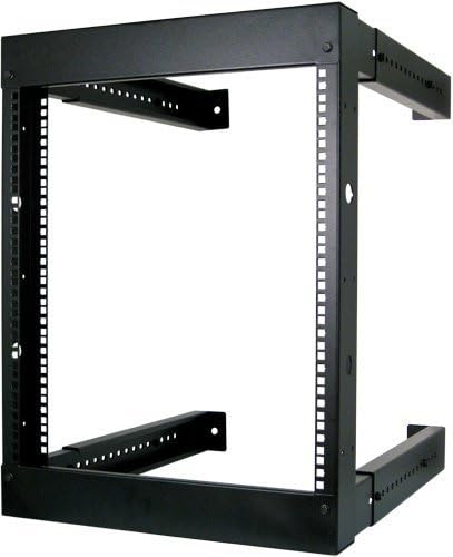 12U Open Wall Mount Frame Rack - Adjustable Depth 18