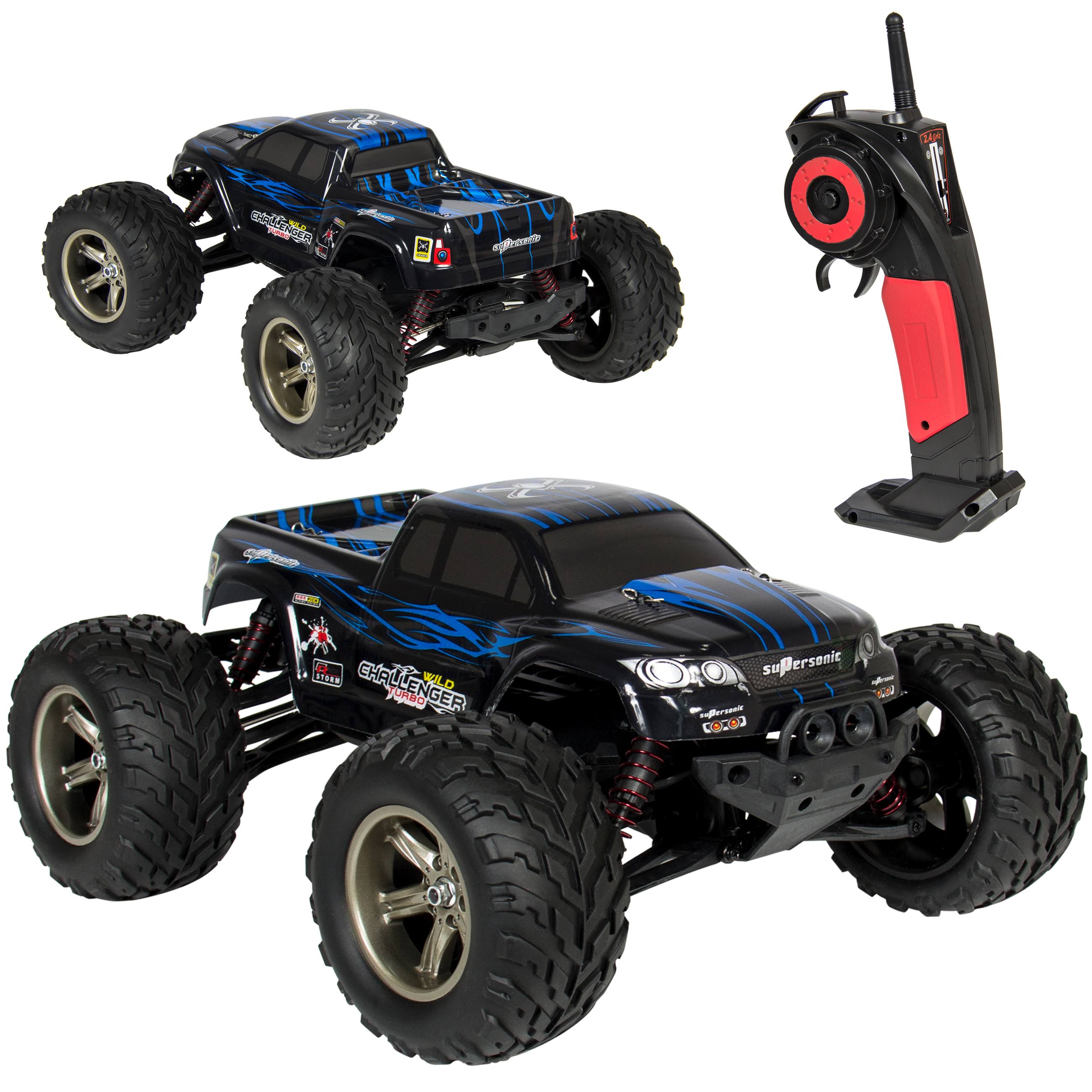 Best Choice Products 1/12 Scale 2.4Ghz Remote Control Truck Electric RC Car High Speed Monster Off Road Black