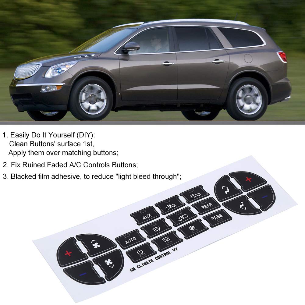 Car AC Dash Button Repair Kit Fit for Chevrolet Tahoe Silverado Avalanche Suburban for Enclave